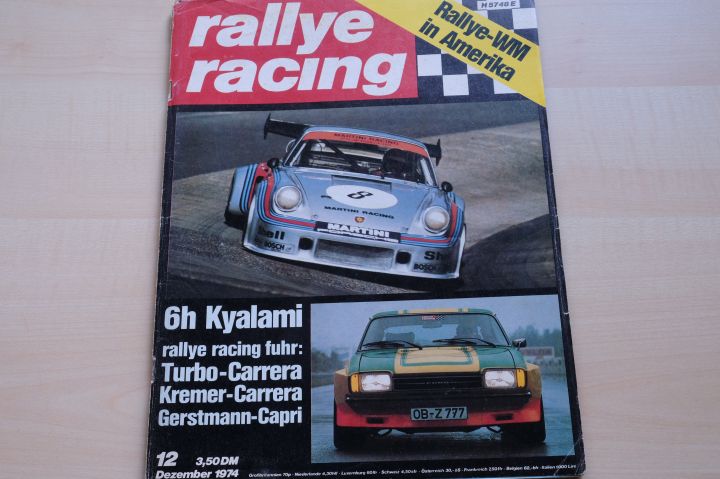 Deckblatt Rallye Racing (12/1974)
